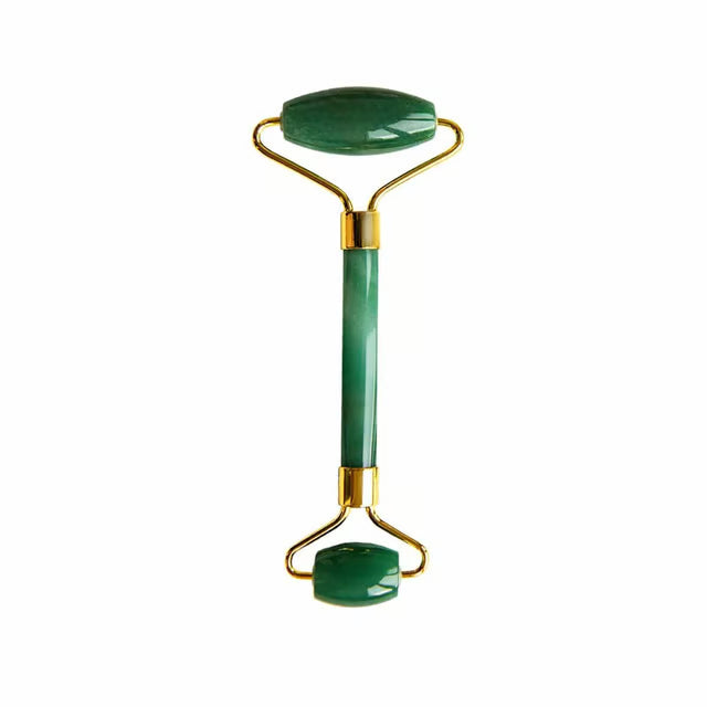 Rodillo de AVENTURINA Piedra Gua Sha Roller Masajeador