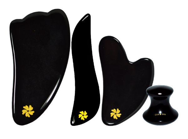 4x3 PROMO Gua Sha de OBSIDIANA Piedra Gua Sha Masajeador Facial