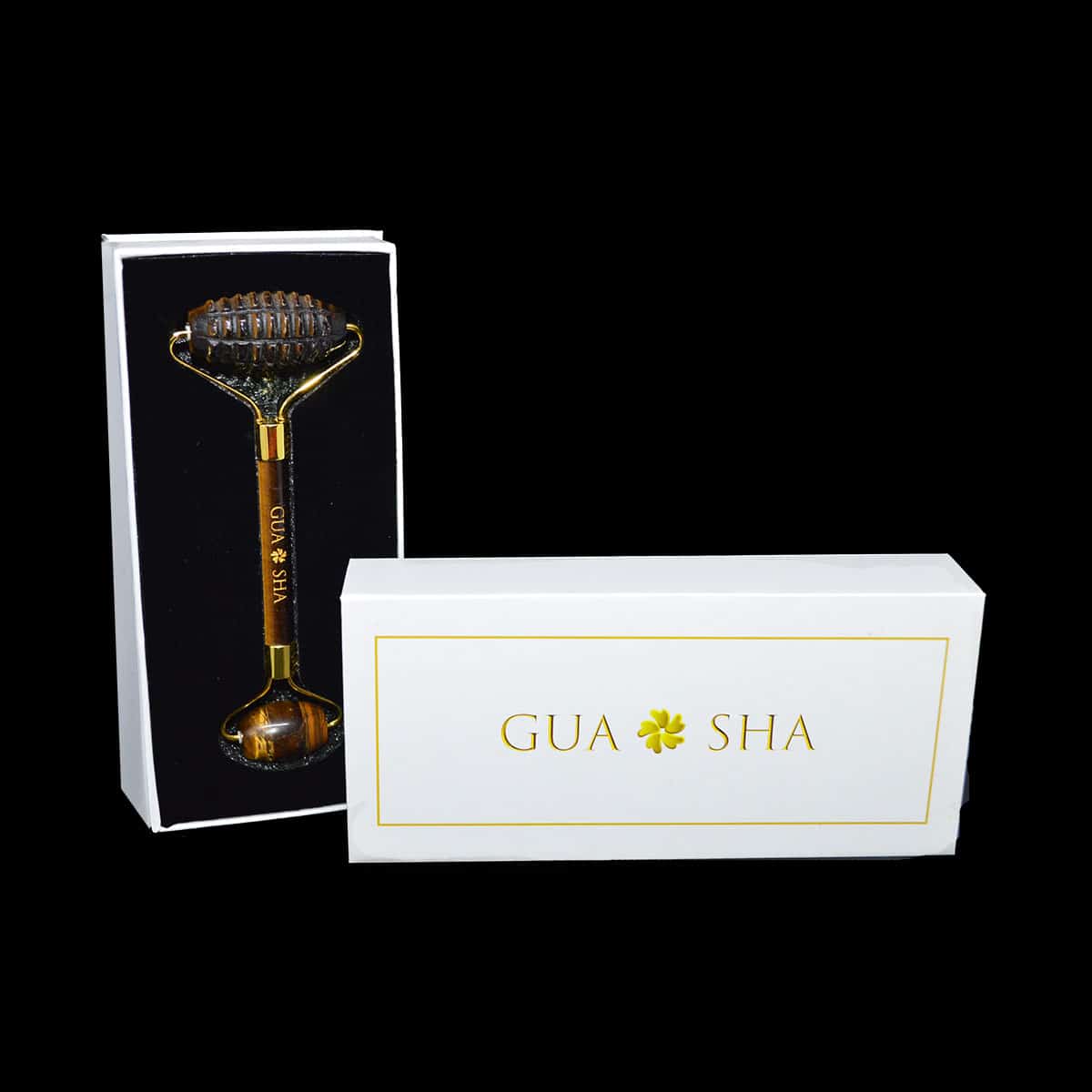 Rodillo Spike Ojo de Tigre Piedra Gua Sha Masajeador