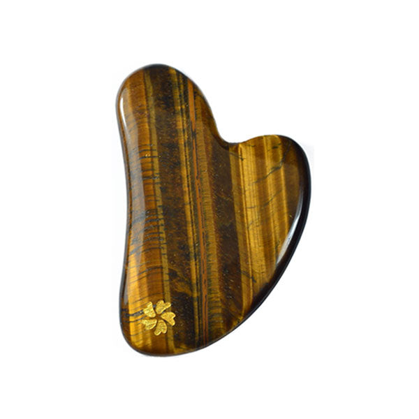 Gua Sha de OJO DE TIGRE Piedra Gua Sha Masajeador Facial