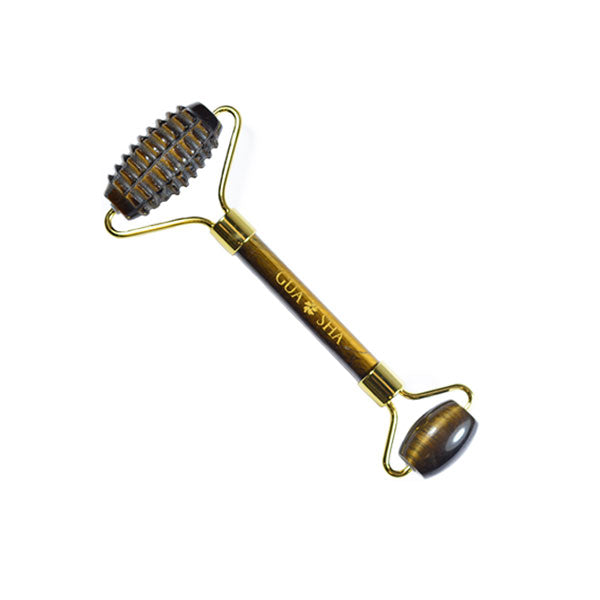 Rodillo Spike Ojo de Tigre Piedra Gua Sha Masajeador