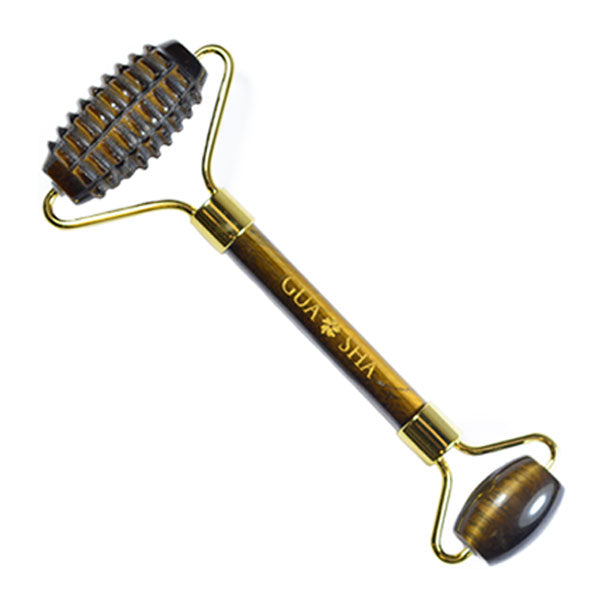 Rodillo Spike Ojo de Tigre Piedra Gua Sha Masajeador