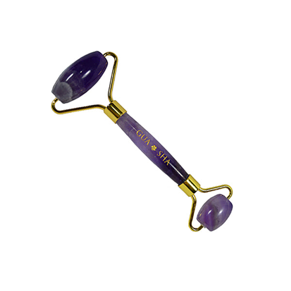 Rodillo de AMATISTA Piedra Gua Sha Roller Masajeador